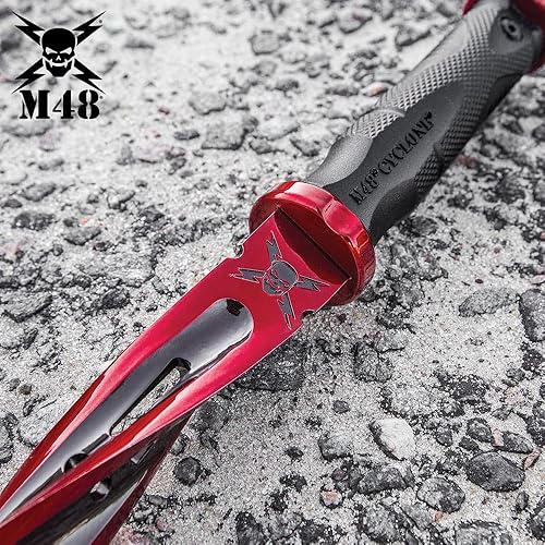 Miniatura 7 de M48 Cardinal Sin Red Cyclone Cuchillo de hoja fija  Hoja de acero inoxidable 2Cr13 de 8 pulgadas  Incluye funda para cinturón Vortec  Herramienta