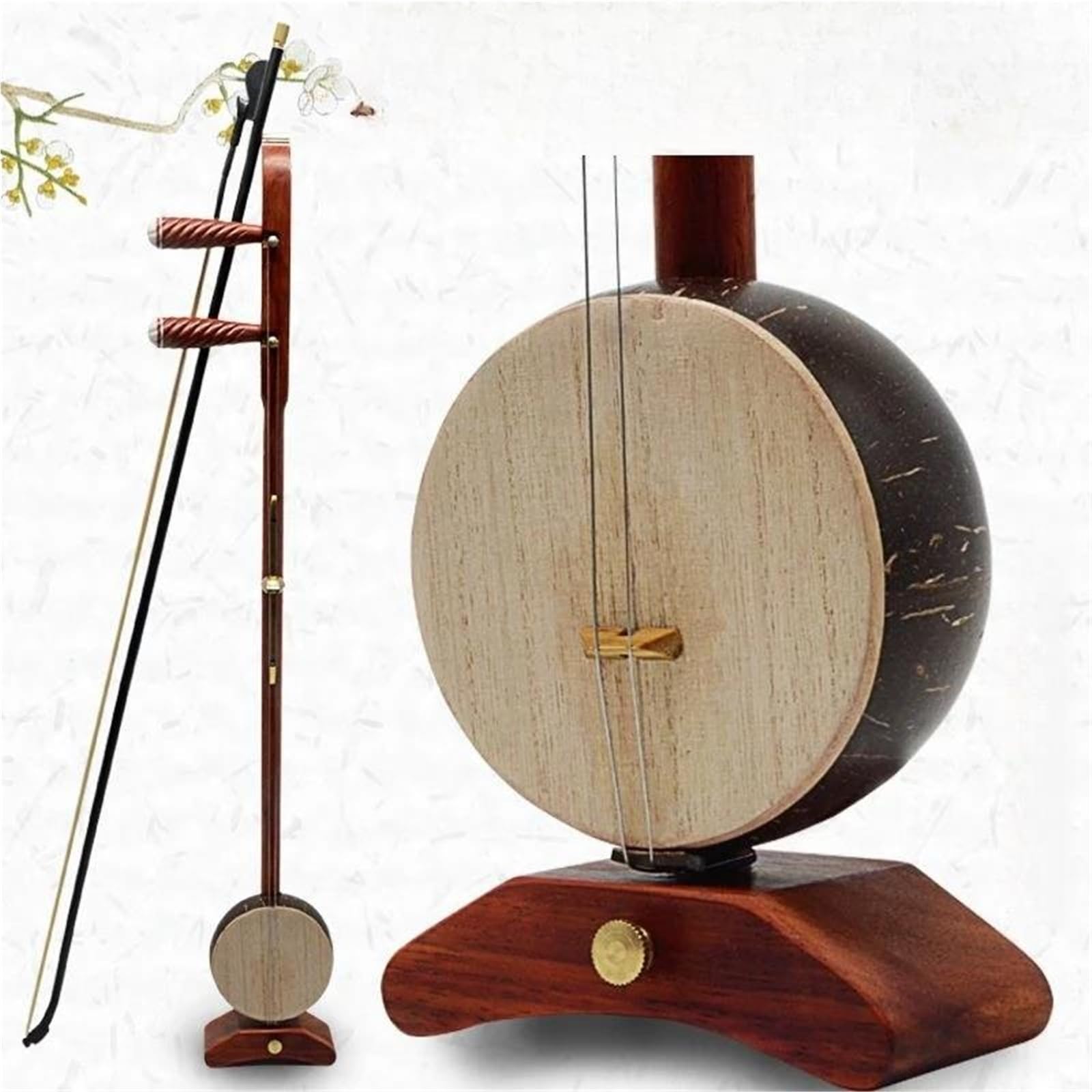 Dorosłych Erhu 2-strunowy Palisander Erhu Tradycyjny Banhu
