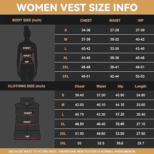 Miniatura 6 de KOVNLO Chaleco térmico para mujer con batería incluida, chaleco de calentamiento eléctrico recargable de ajuste delgado