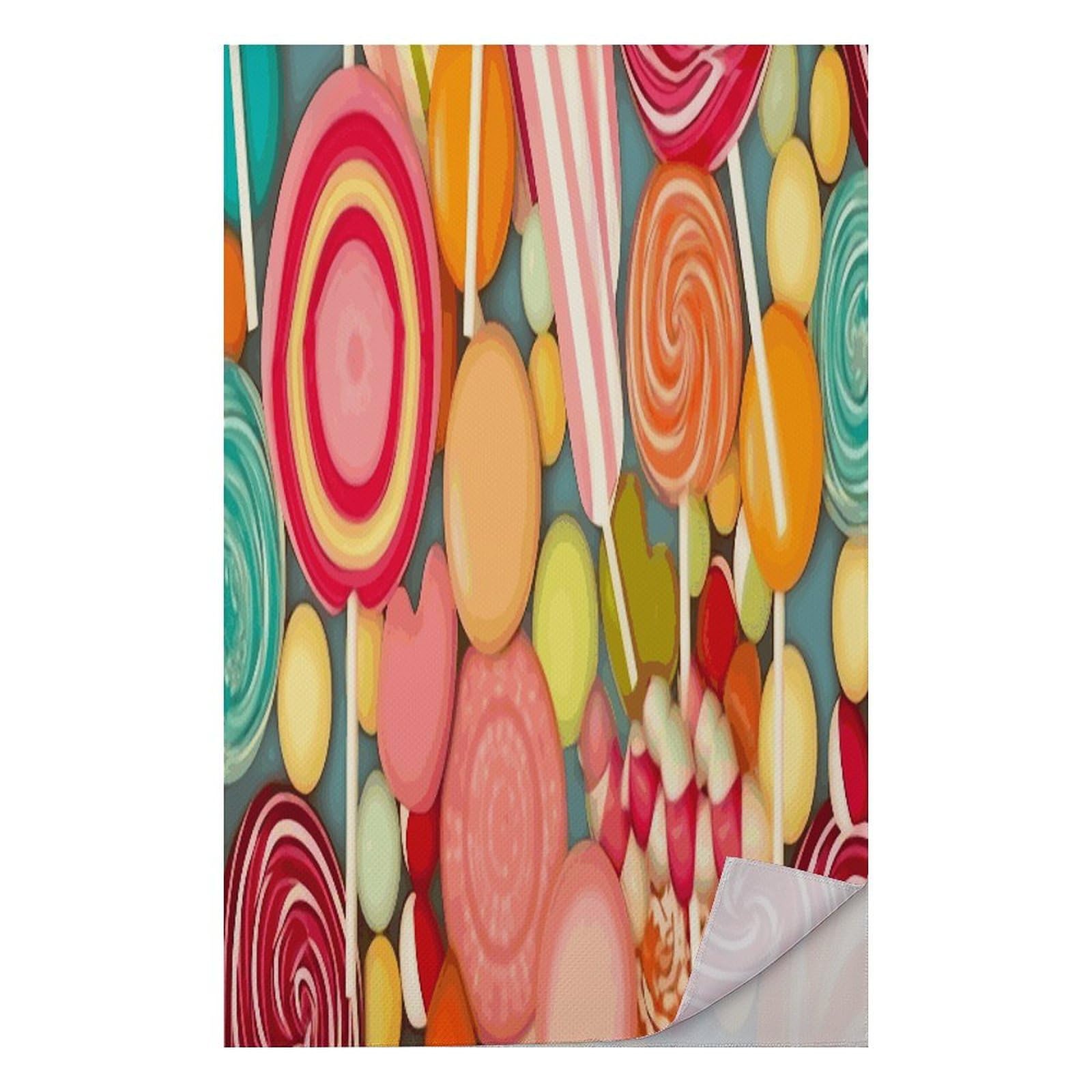 AQRJLPM Lollipops Pattern Quick Dry Towel Cold Fabric Workout Sweat Towels Highly Absorbing Odor-Free Travel Towel for Hot Yoga Tennis Running Exercise Working Out Camping