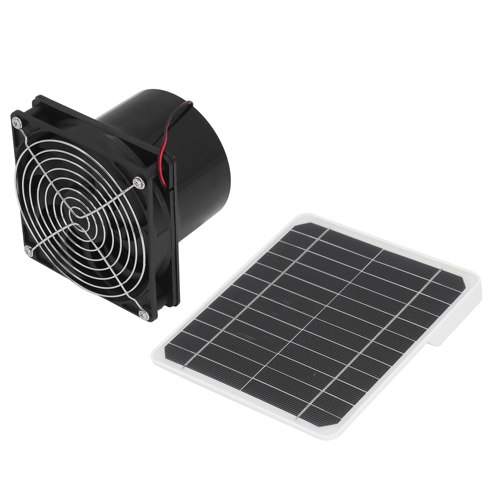 Sxhlseller Ventilateur Solaire 50W 12V 6,5 Pouces Panneau Monocristallin