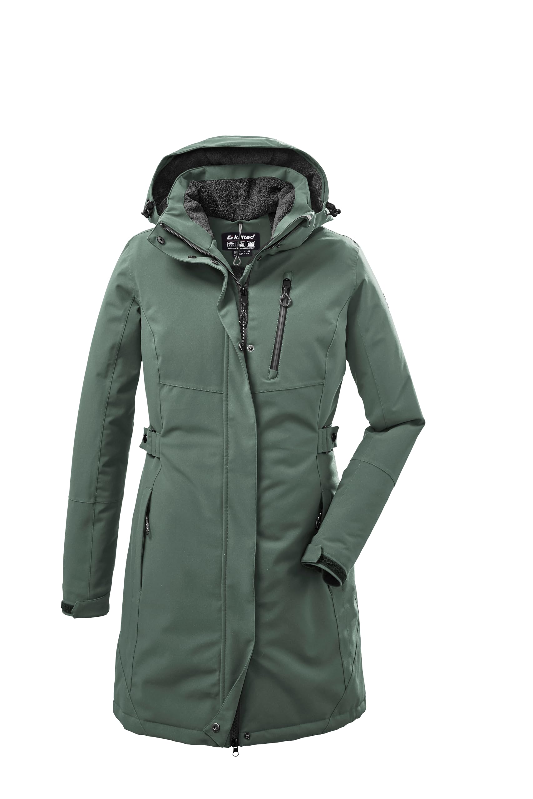 Killtec Damen Parka Funktionsparka mit abzippbarer Kapuze KOW 165 WMN PRK wasserdicht, Winddicht, atmungsaktiv