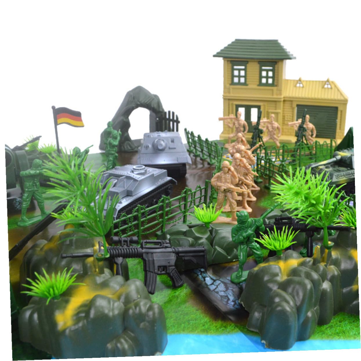 FRCOLOR 130 pezzi Soldatini Modellismo in Durevole Miniature Realistiche per Gioco di Simulazione e Tavolo da Sabbia Design Contemporaneo per Collezionisti