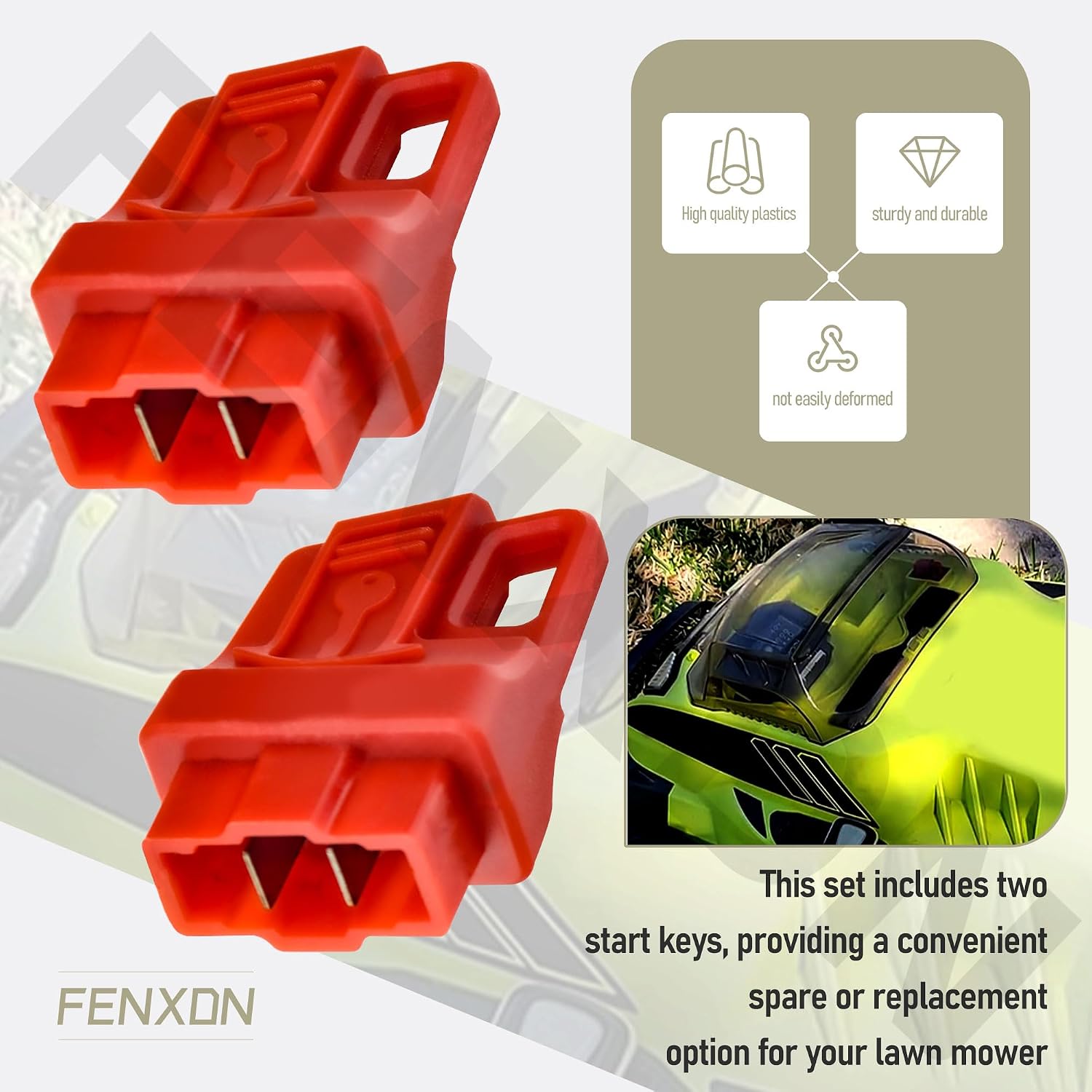2 Pack 311280001 Start Key Compatible with Ryobi 40V Lawn Mower, 311280001 Fuse Key for P1100 RY40104 RY40108 RY40109