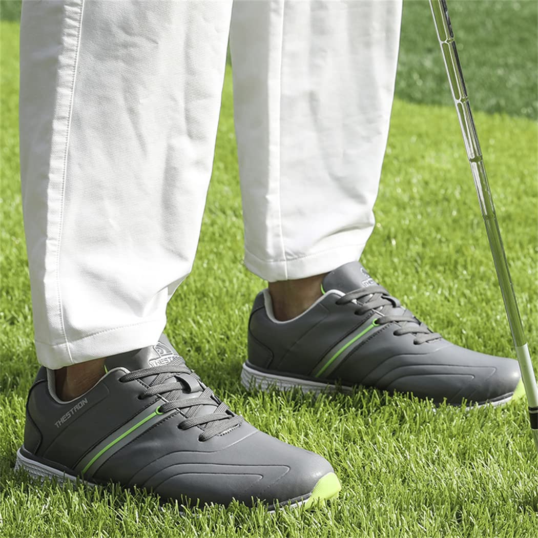 Zapatos De Golf Impermeables para Hombres, Calzado Profesional para Golfistas, Zapatillas De Entrenamiento Antideslizantes para Actividades Al Aire Libre