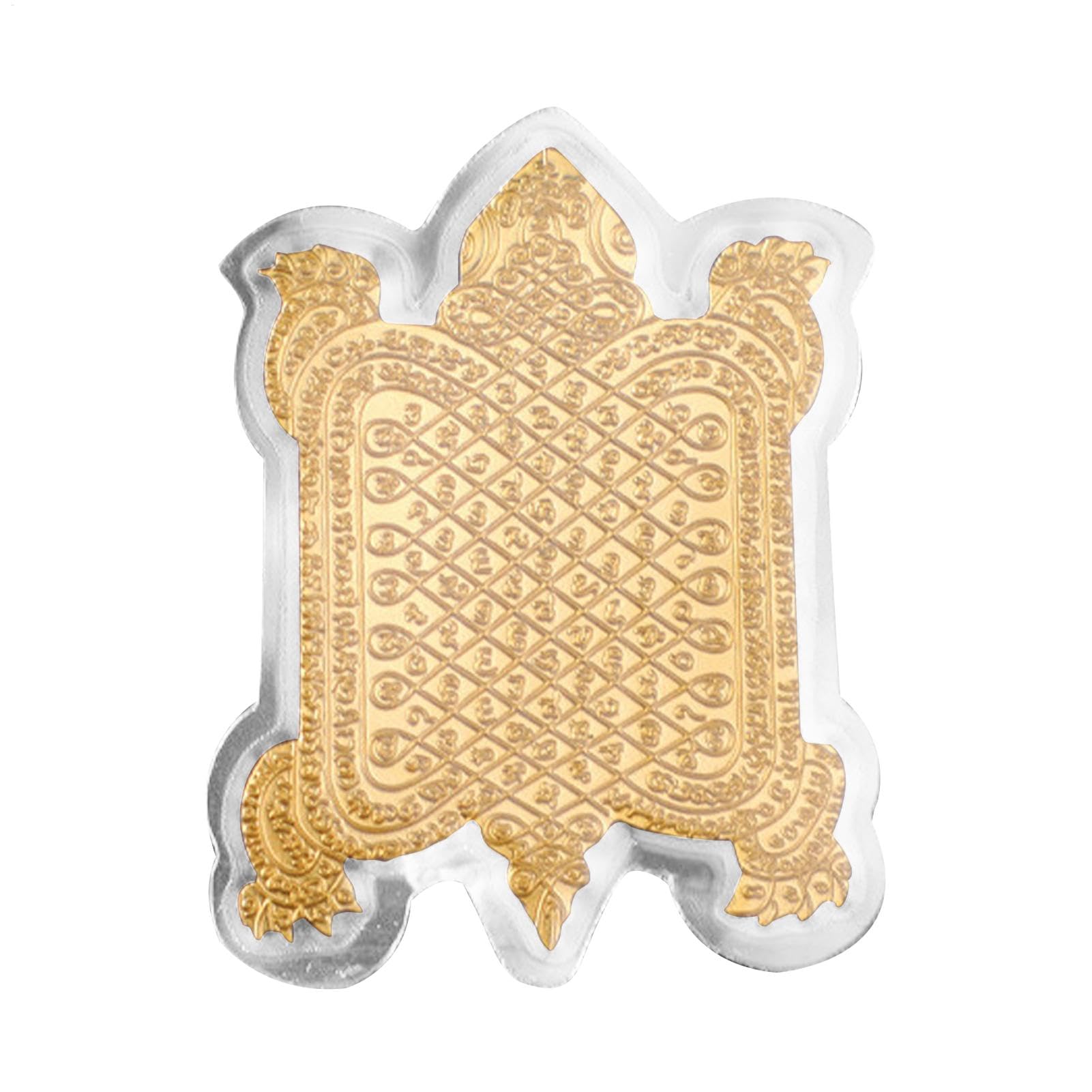 Amulette tortue thaïlandaise authentique - Breloque sacrée Phaya Tao Ruen - Symbole bouddhiste de prospérité, de santé et de succès - Talisman tortue en laiton fait à la main