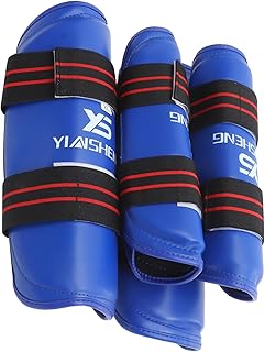 HONMEET Legging De Boxe Taekwondo Protetor De Braço Boxe Proteção De Tornozelo Protetor De Boxe Combinação De Caneleira De Taekwondo