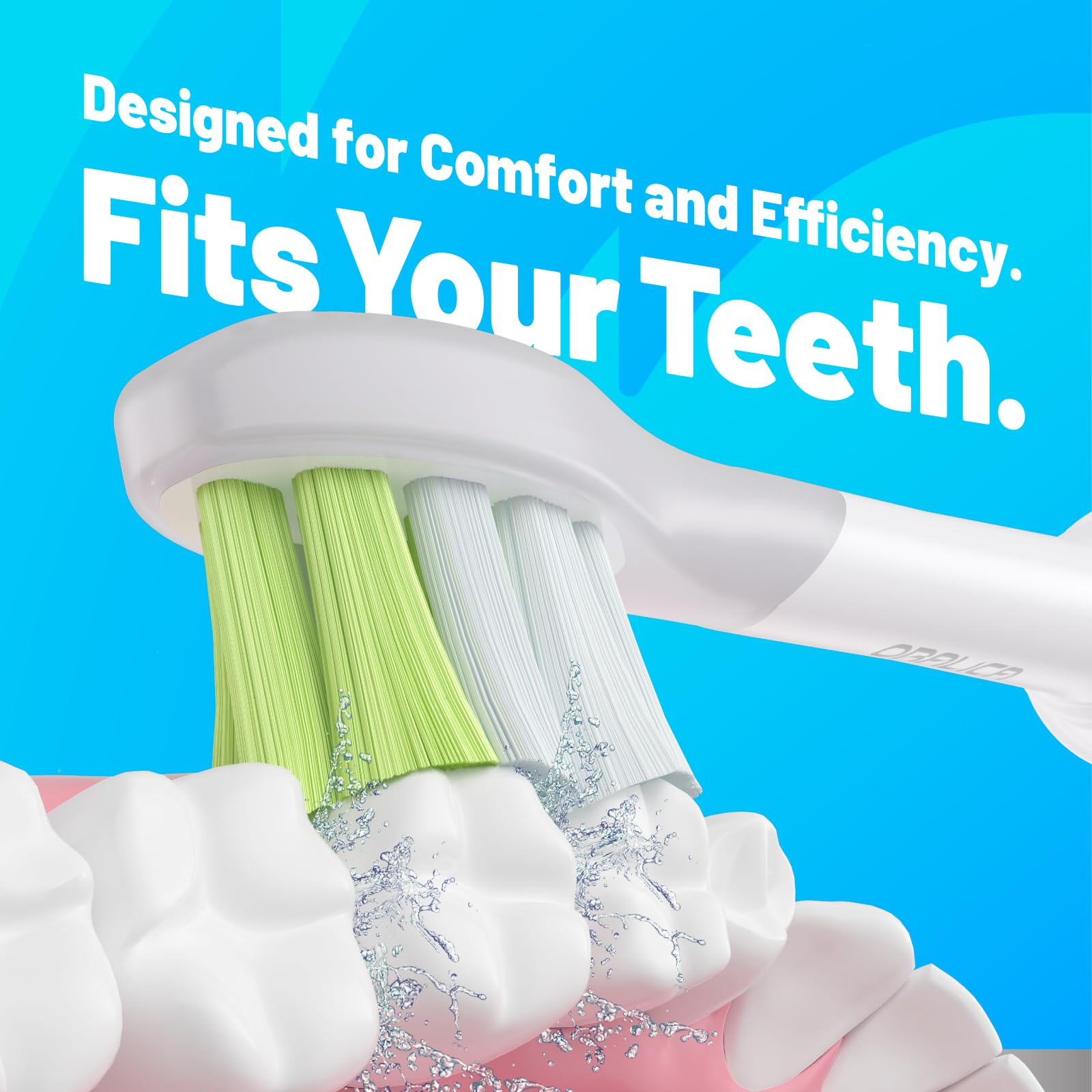 Cabezales de repuesto compatibles con Philips Sonicare W DiamondClean HX6062 HX6063 HX6064, blanqueamiento, eliminación de manchas de placa con cerdas medianas y goma limpiadora de lengua,