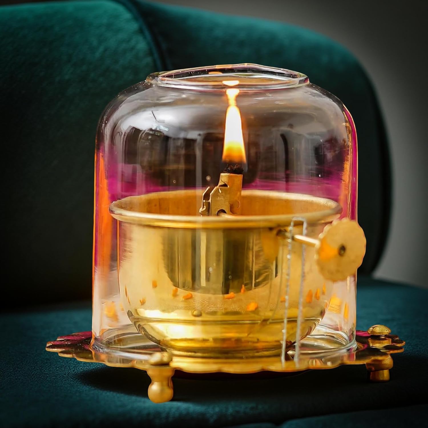Brass Incense Burner - Traditional Gold Dome Design -5