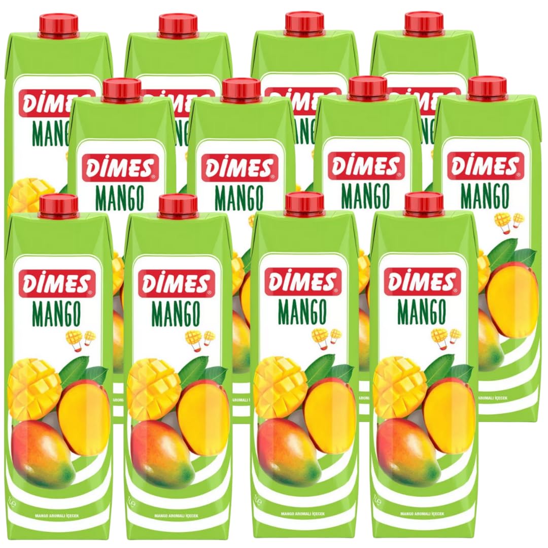 DIMES Mango-Fruchtsaftgetränk – 1 L Flasche | Mindestens 10 % Fruchtanteil, 12 Er