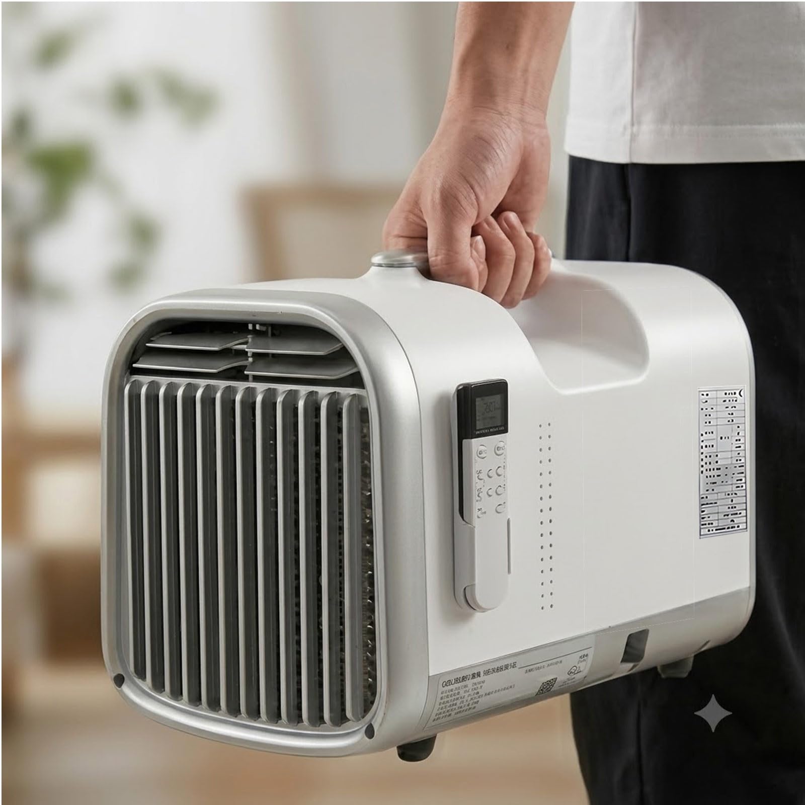 5100BTU Camping AC Windowless Room Cooler 400W Energy Saving Mobile Conditioner for Car Sleeper Cab Touch Panel Waterless Evaporator Ventilation Fast Cold(AC110V)