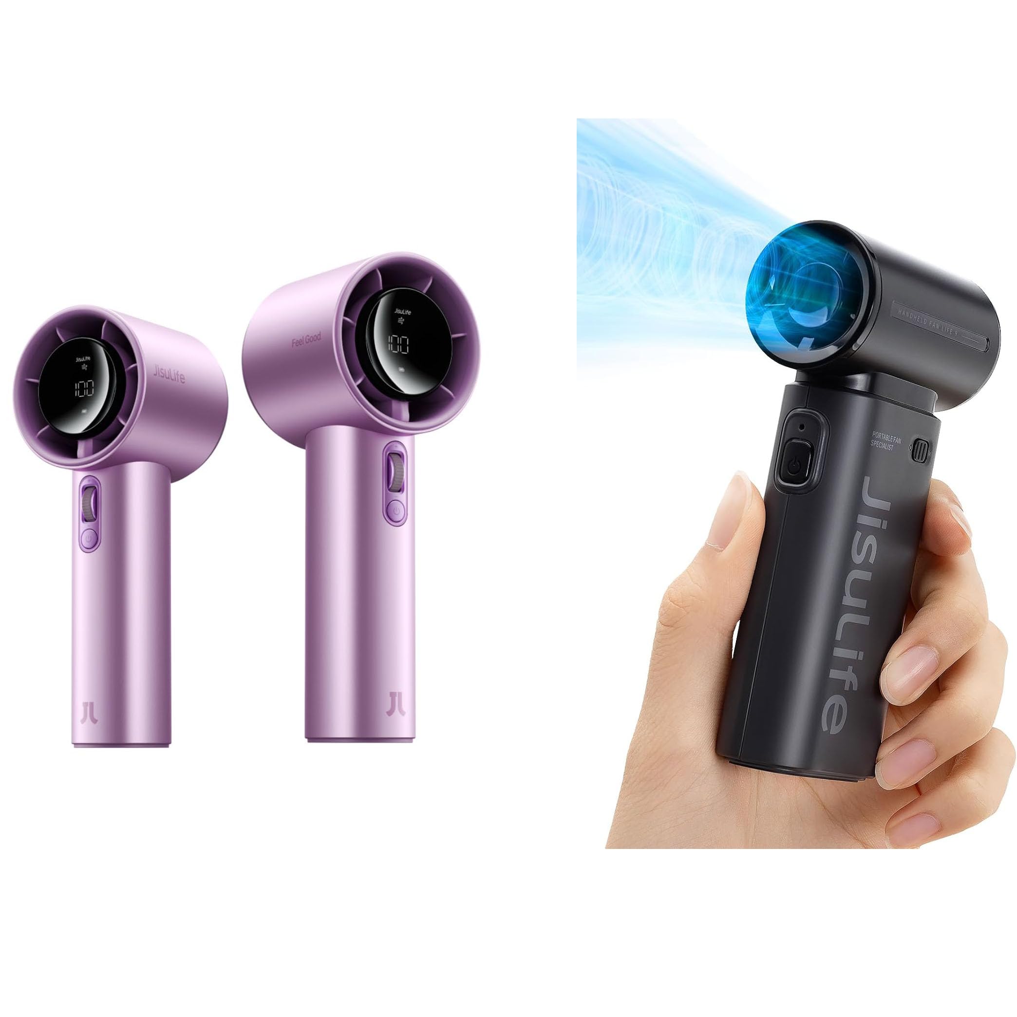 Handheld Fan Life9 ventilateur portable contre la canicule violet irisé