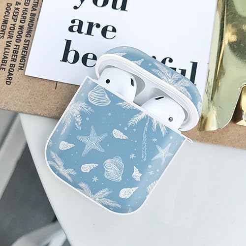 Miniatura 5 de Funda de palmera y conchas marinas para Airpod 21 con llavero protector completo de plástico accesorios para la piel para mujeres y hombres