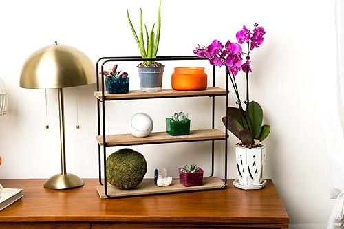 Miniatura 3 de rePotme Maceta de cerámica para orquídeas de 4 x 6 pulgadas (diamante blanco) - Maceta hexagonal para orquídeas con agujeros