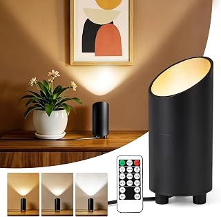 Bonsery LED Bodenstrahler Innen 7W, 3 Farbtemperaturen & Dimmbar Uplight Spot mit Fußschalter & Fernbedienung, Indirekte Beleuchtung Wohnzimmer Timer für Innenräume Pflanzen Wände Wohnzimmer, Schwarz