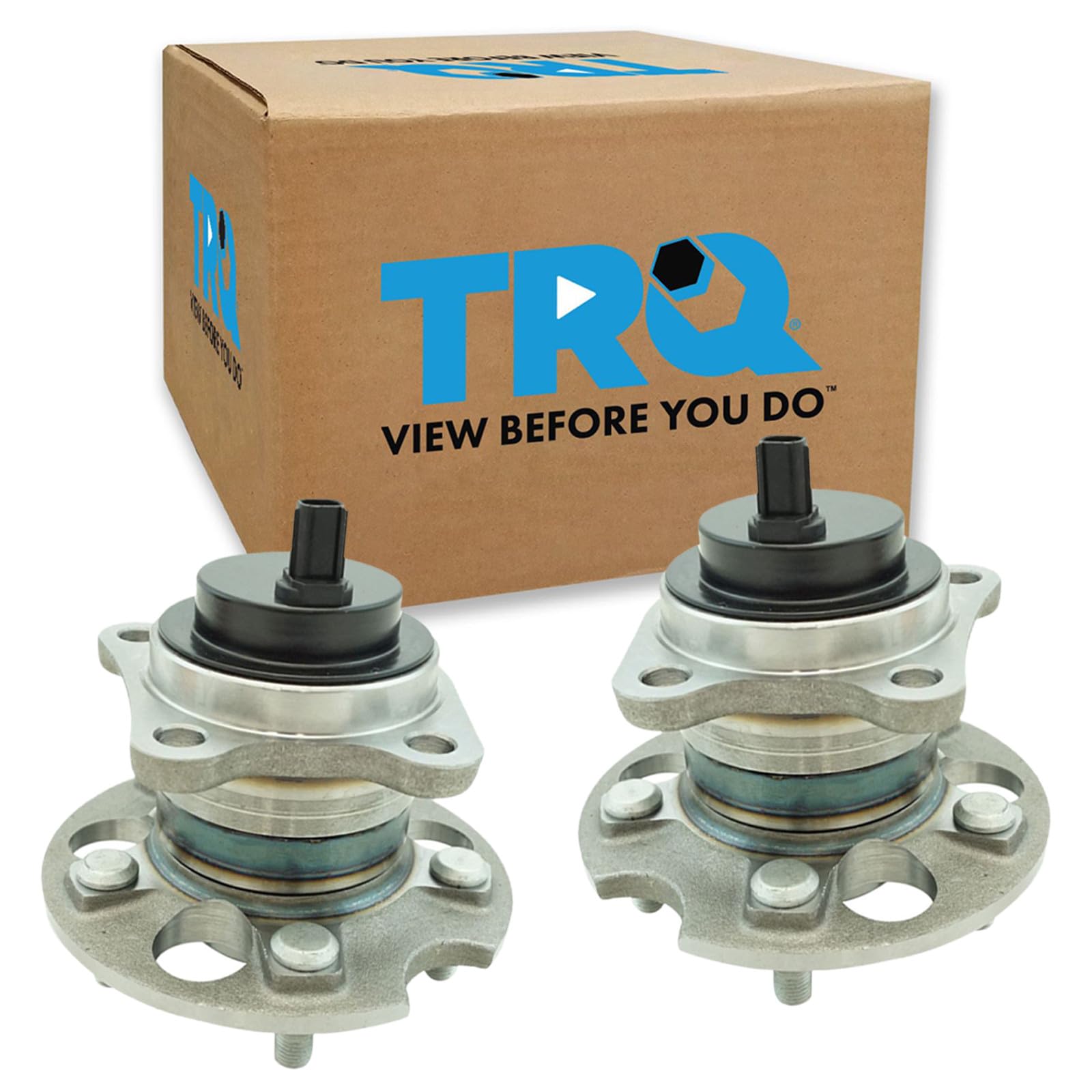 TRQ Rear Left and Right Wheel Bearing and Hub Assembly Set 2 Piece
