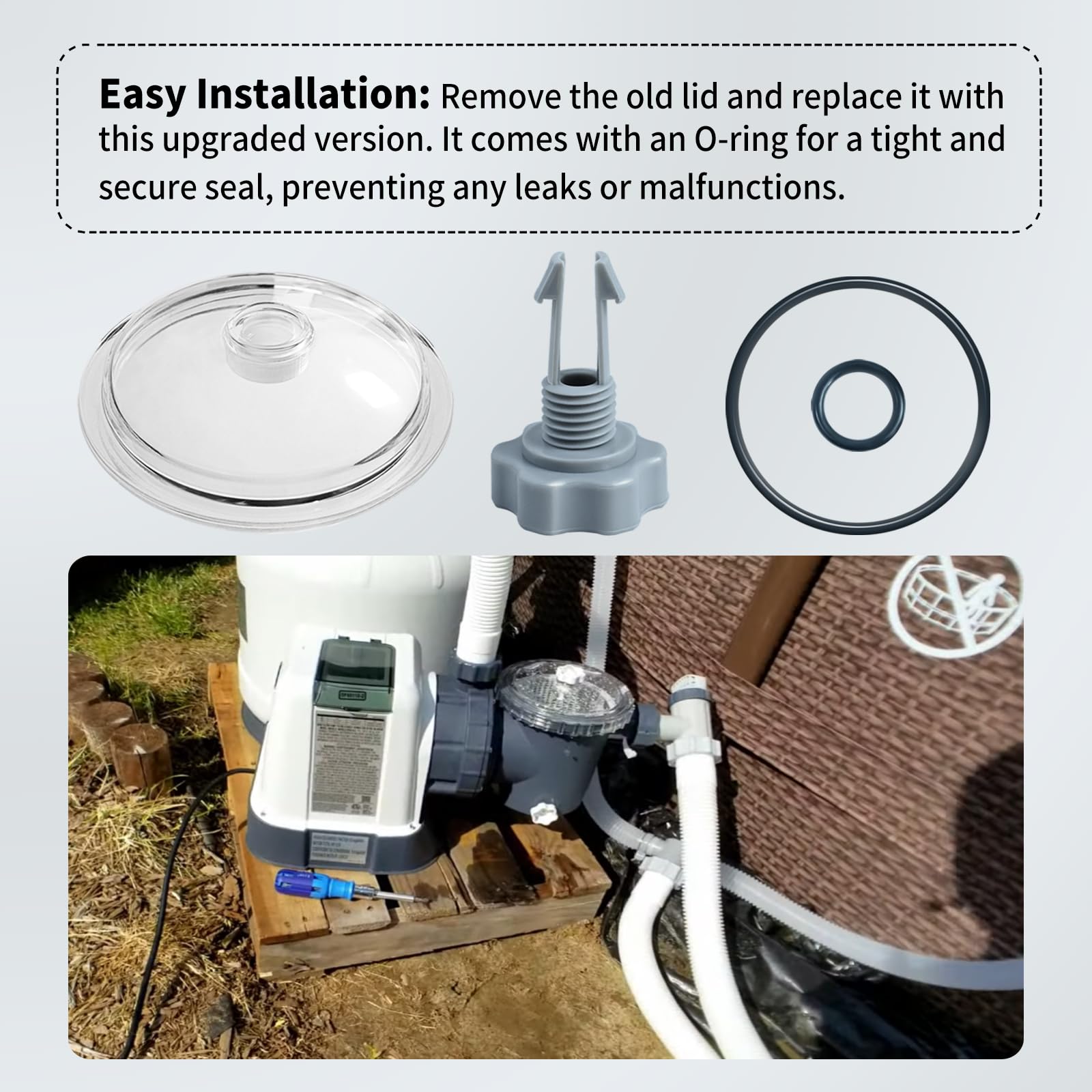 Sandfilter Ersatzteile SF80110-1 Für Intex 12 Zoll Poolpumpe - Laubfangdeckel & Dichtungen