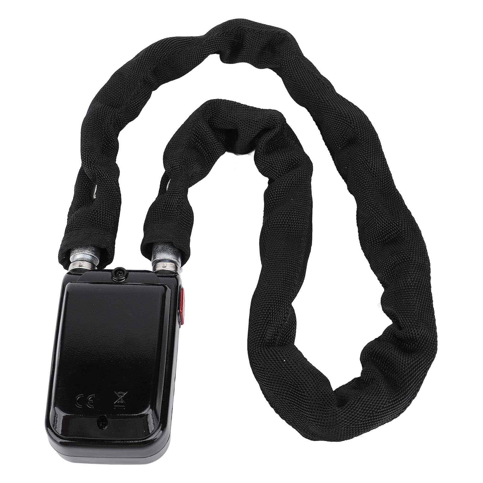 Lucchetto a Catena BT Impermeabile con Controllo APP Allarme Vibrazione Antifurto per Motociclette Bici Elettriche Materiale ABS 80 Cm (Nera)