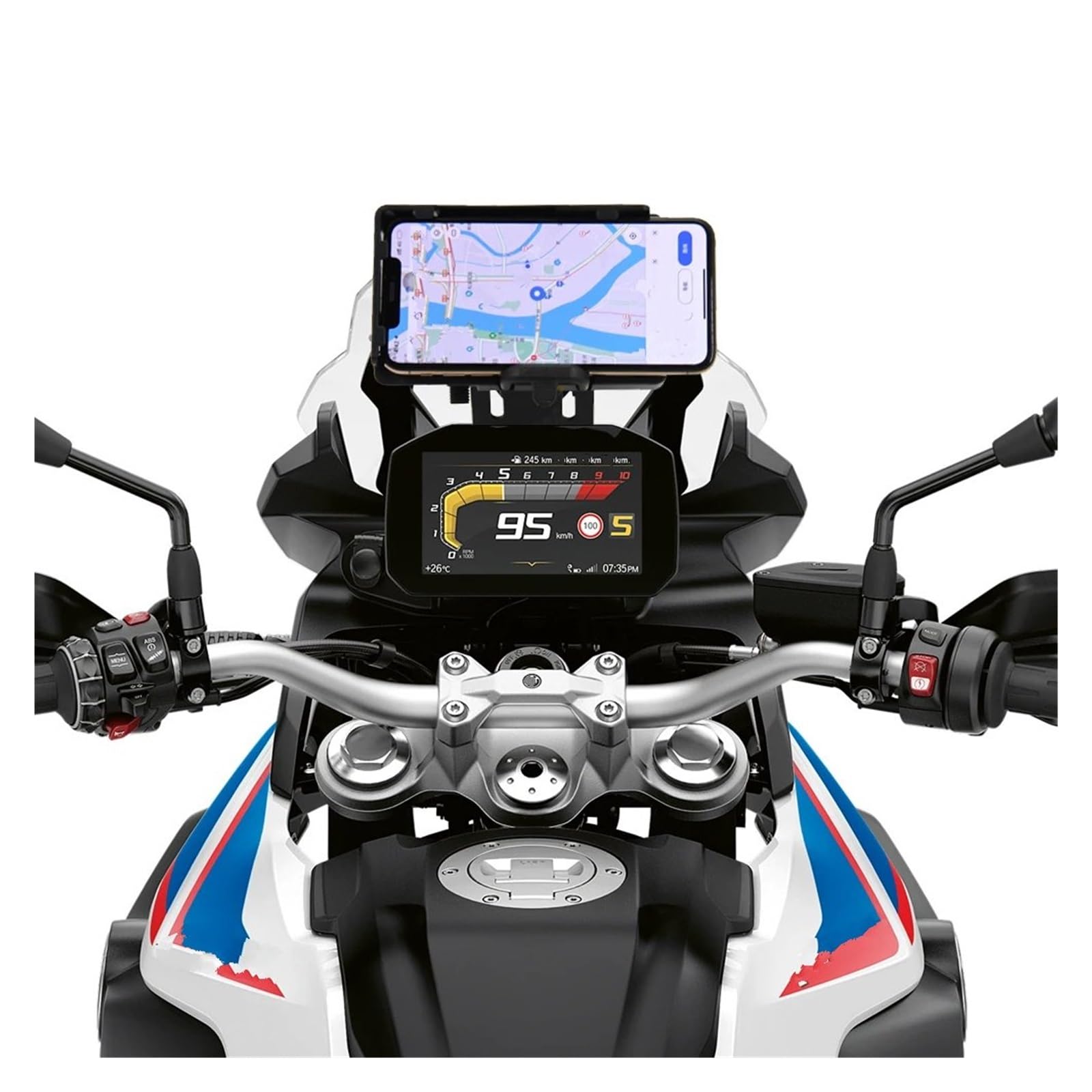 Supporto Navigatore Moto per BMW F850GS F750GS per Adventure 2018 2019 2020 2021 Moto GPS Smart Phone Staffa Montaggio Navigazione(Navigation Bracket)
