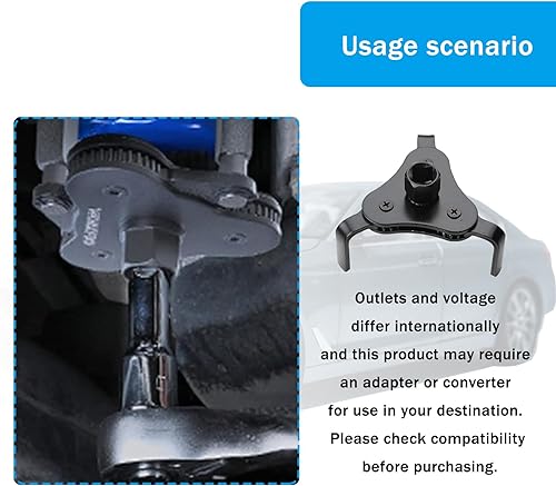Miniatura 4 de Yumfugu 1 llave de filtro de aceite para automóvil, juego de cambio de filtro ajustable resistente de 12 metal, universal, multifunción, Z, plana,