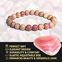 Vista 173 de Pulsera de turmalina negra, pulsera de cristal curativo natural para mujeres y hombres, pulsera de cuentas redondas de 0.315 in para espiritual