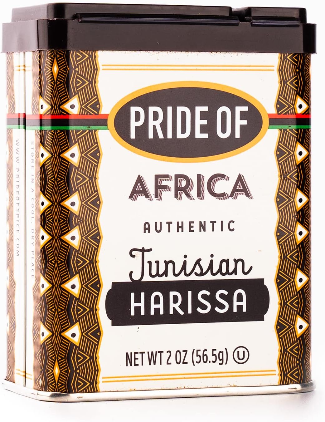 Pride Of Africa Tunisian Harissa, Authentic Single Ingredient Premium Spice Sourced in Tunisia Africa | Gluten Free | Kosher | Vegan | 2.0 oz. Tin, 1-Count