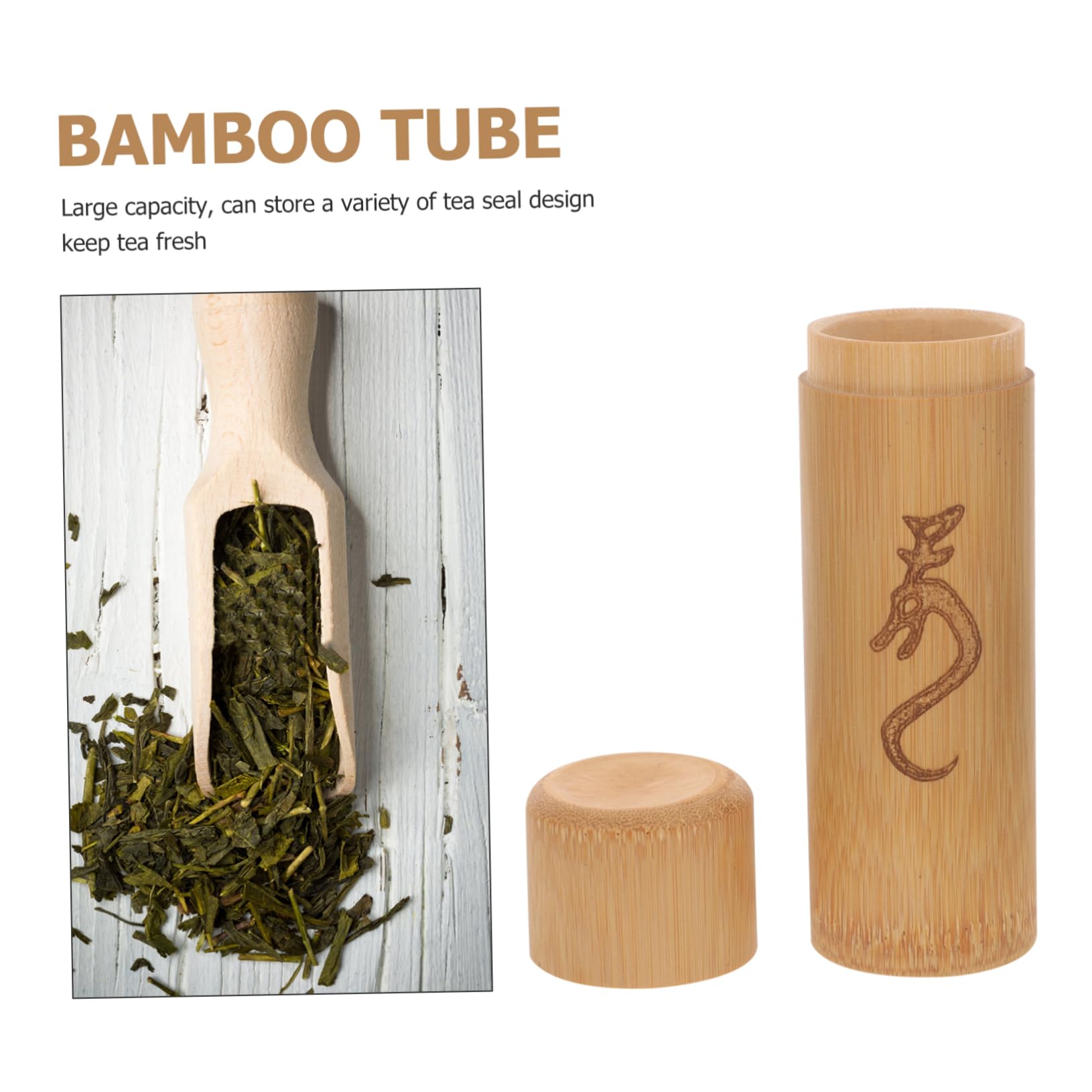Amazon｜2個 竹製密閉茶缶 竹茶壺 茶バケツ 食品保存瓶 蓋付き竹瓶