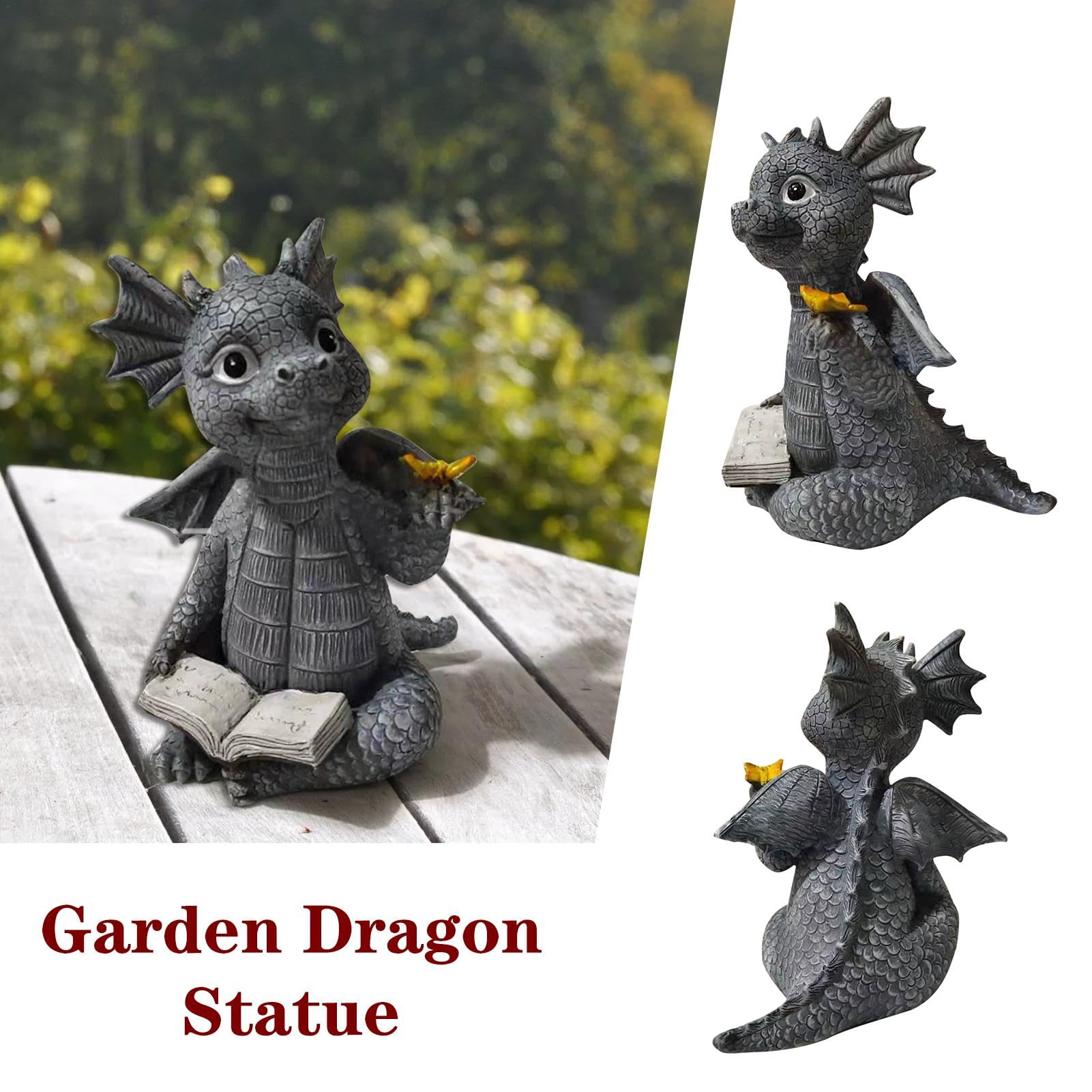 Decorazione da giardino esterna a grandezza naturale Statue di drago in pietra n