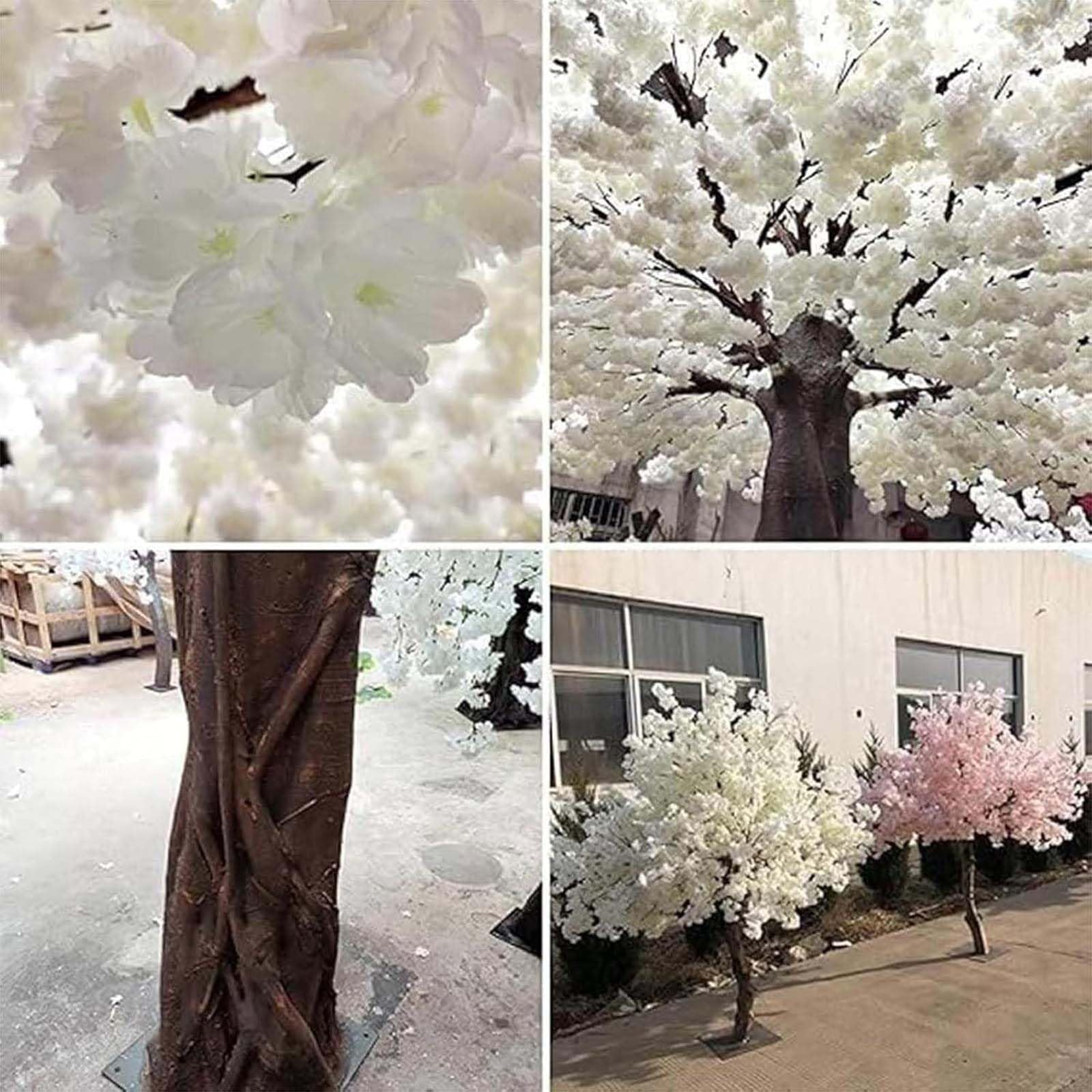 Générique Grand Arbre à Fleurs Japonais Rose, Grands Arbres De Fleurs De Cerisier Artificiels Blancs, pour la Maison, Le Bureau, la Chambre à Coucher,B,250x200cm