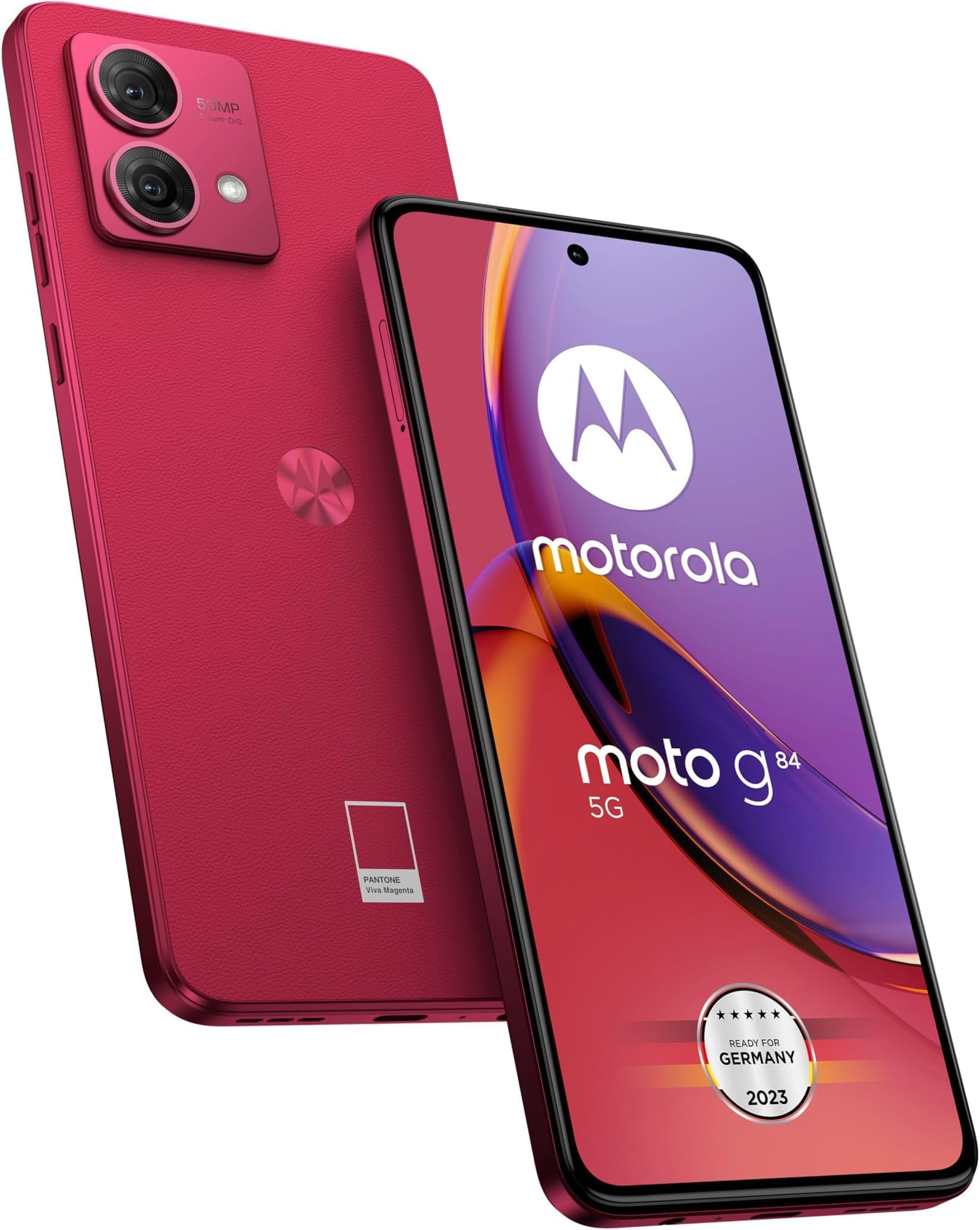 Motorola Moto G84 Dual-SIM 256GB ROM + 12GB RAM (Only GSM | No CDMA) Factory Unlocked 5G Smartphone (Viva Magenta) - International Version