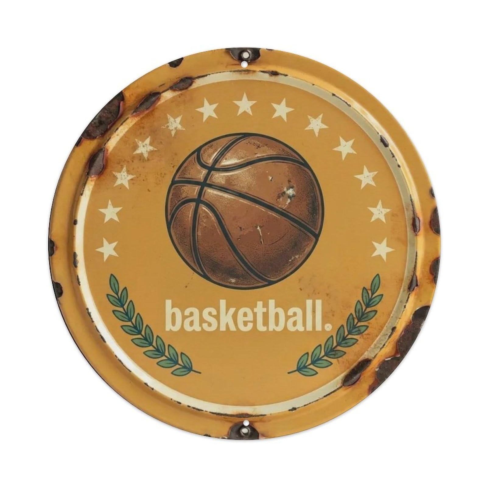 Vintage-Hoops-Tin Metal Tin Sign Plaque