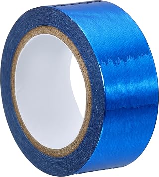 PATIKIL 15mm x 5m Metallic Washi Tape, 1 Roll Mirror Masking Foil Sticker Self Adhesive for DIY Art Craft Wrapping Decoration, Dark Blue