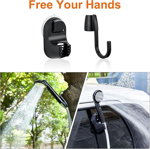 Miniatura 5 de KEDSUM JP-2040 - Ducha portátil para campamento, con dos baterías recargables, ducha portátil al aire libre para acampar, senderismo, viajes