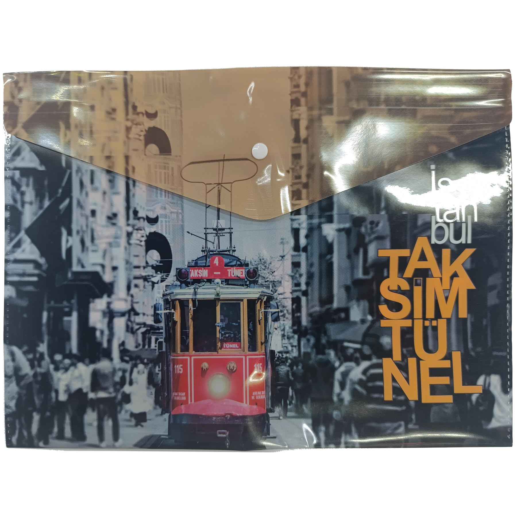 NPratik Vintage Tasarım Çıtçıtlı Dosya Dekoratif Retro Baskılı Sağlam A4 Boyut (Kızlar-3)