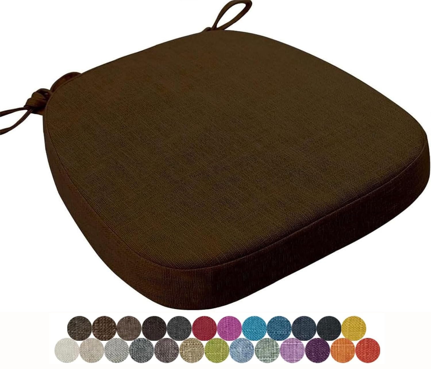 seokor Chair Cushion Kitchen, Memory Foam Chair Pads, 40x38/43x40/43x42cm with Ties Non-Slip Chair Pads，Outdoor Indoor Seat Cushion for Dining Office Garden Chair(Color22,40x38x8cm)