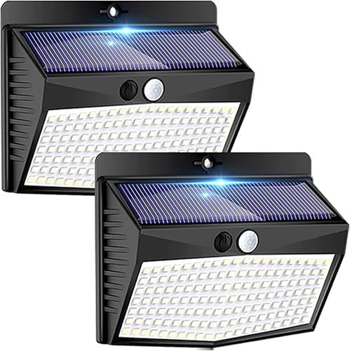 Miniatura 7 de Luces solares para exteriores con sensor de movimiento 138 LED10 paquetes Luces solares de seguridad para exteriores con 3 modos de iluminación,