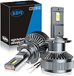 KDM D2H Bulb,130W 26000Lm High/Low Beam Replacement Bulb,600% Brightness High Performance Cooling Fan Fog Lamp Canbus No Error,D2H Fog Light Bulb 6000K White,2Pack