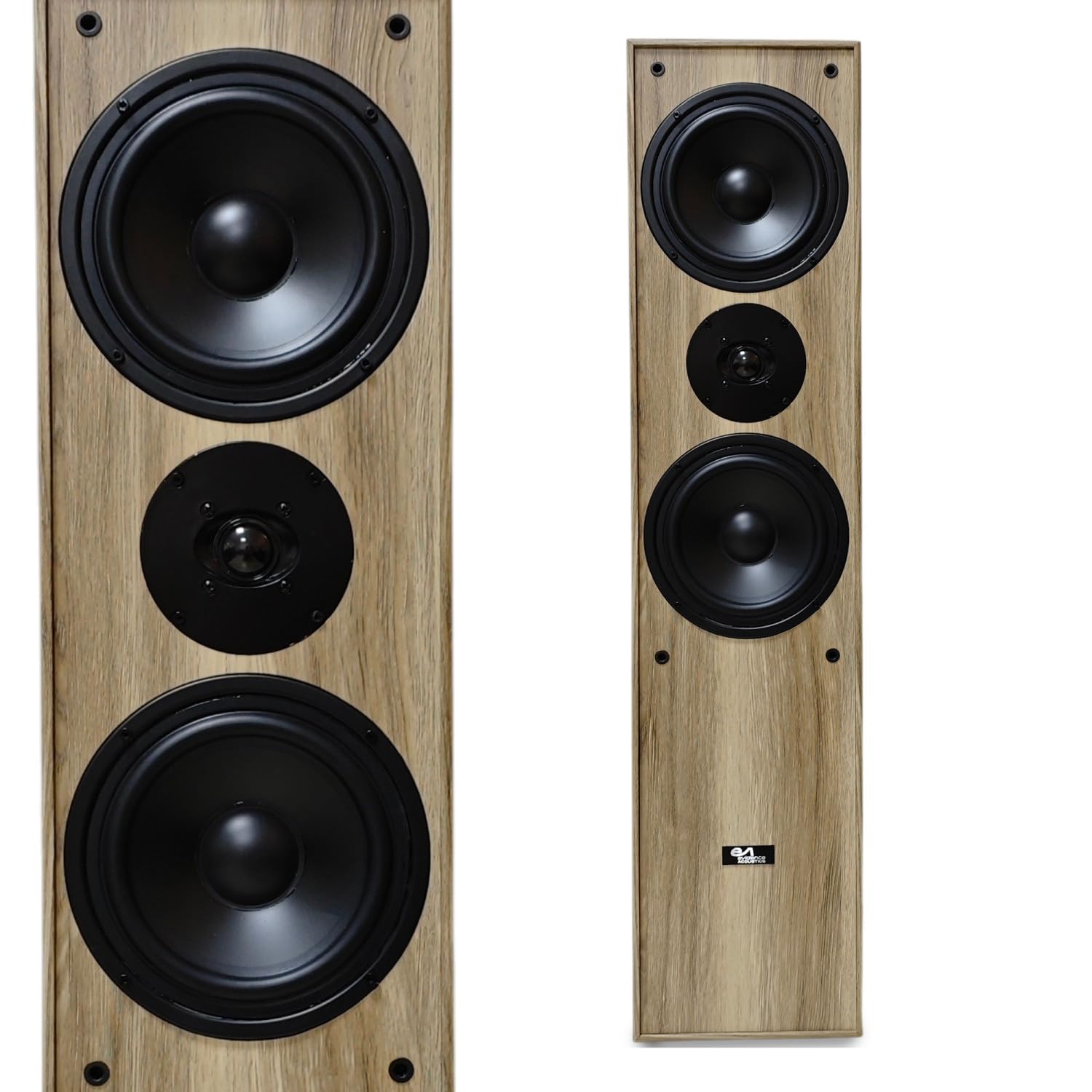 Evidence Acoustics EA700-WOOD Pack Colonne HiFi Home-Cinéma 5.1 Karaoké 2x50W + 3x20W USB SD AUX DVD FM Chêne Clair