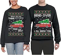 Vista 4 de Wild Bobby Why is The Carpet All Wet Todd Margo Couples Ugly Christmas Graphic Sweatshirts