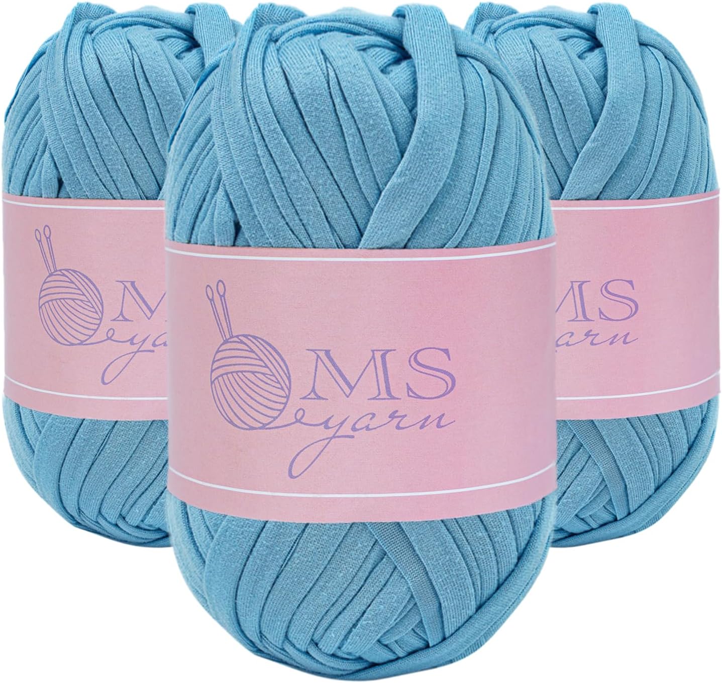 3 Skein MS Thick Knitting Yarn, Elastic Fabric Cloth T