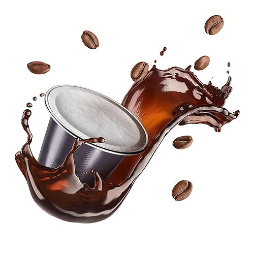 Miniatura 5 de Volcanica Coffee Cápsulas de expreso, paquete de 120 unidades de color oscuro, tostado oscuro, intensidad 10, cápsulas de café de aluminio de una