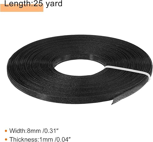 Miniatura 2 de uxcell Deshuesado para coser, 1 pieza de 25 yardas y 0.315 in  corsé de poliéster de baja densidad para vestido de novia, vestido de novia (negro)