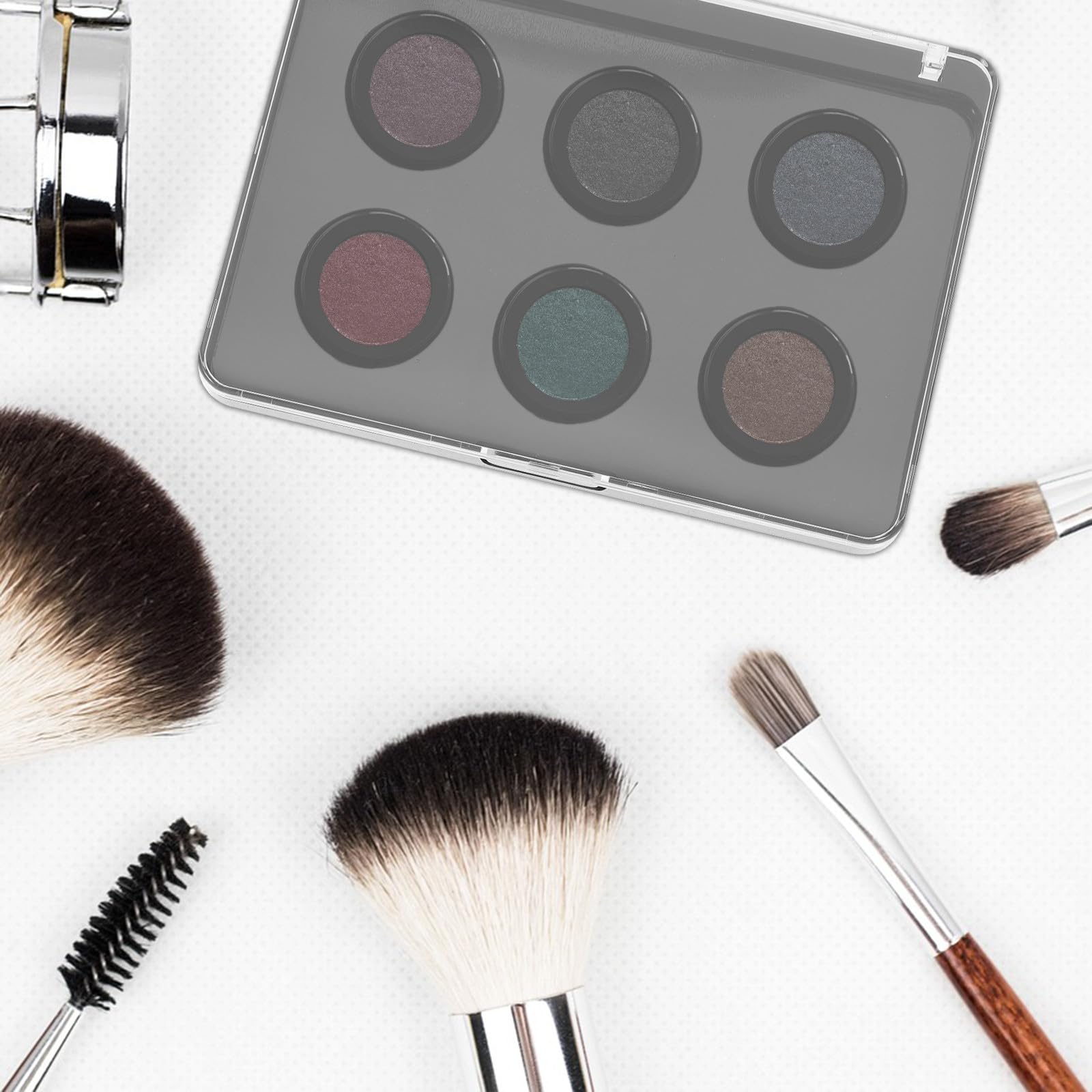 Hohopeti Palette di Ombretti Magnetiche Vuote 3 Pezzi, Vassoio Porta Cosmetici in Plastica Chiusura Magnetica, Contenitore Trucco Compatto per Organizzazione Professionale