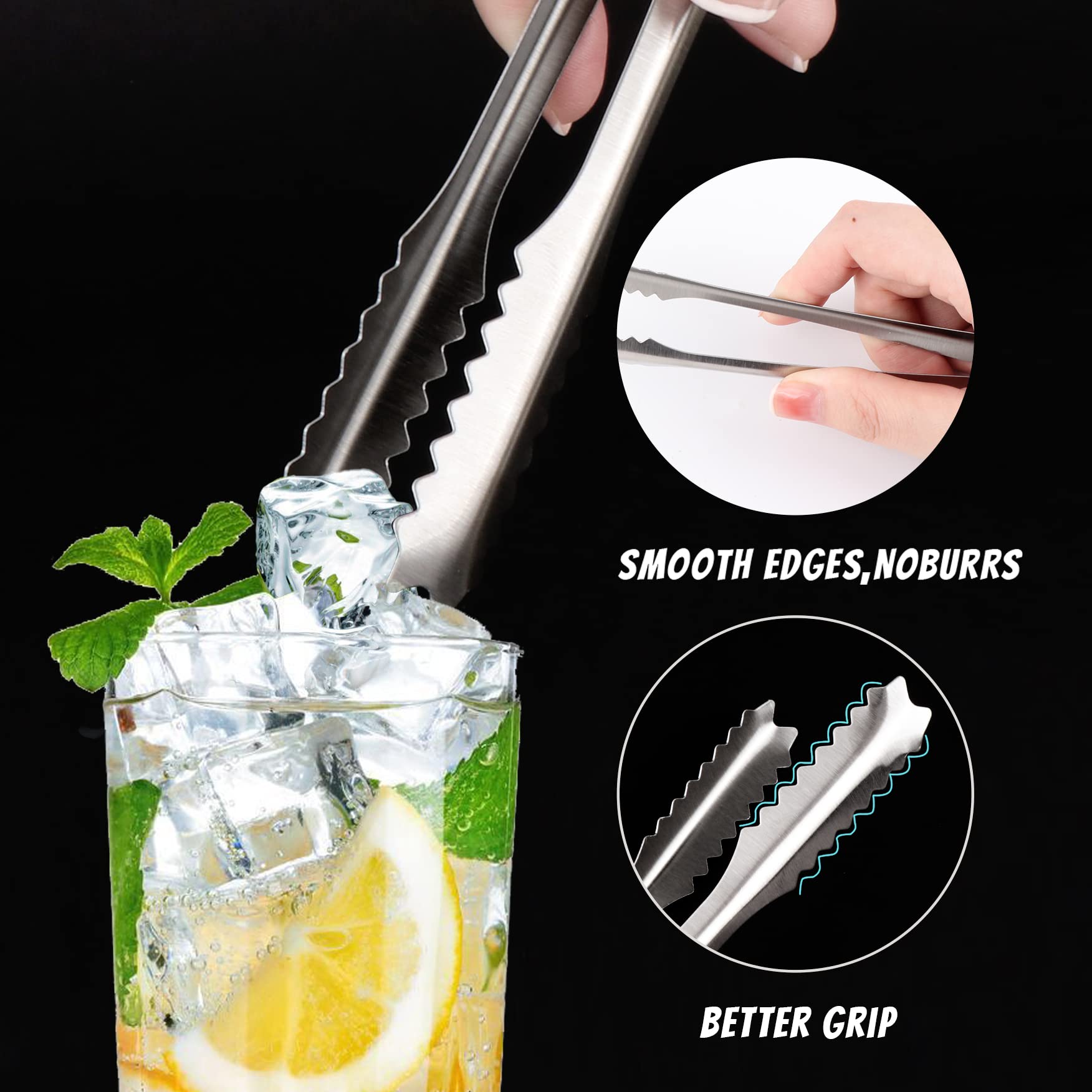 Pinzas de Candy Acero Inoxidable, Alicates para Hielo 20 Piezas