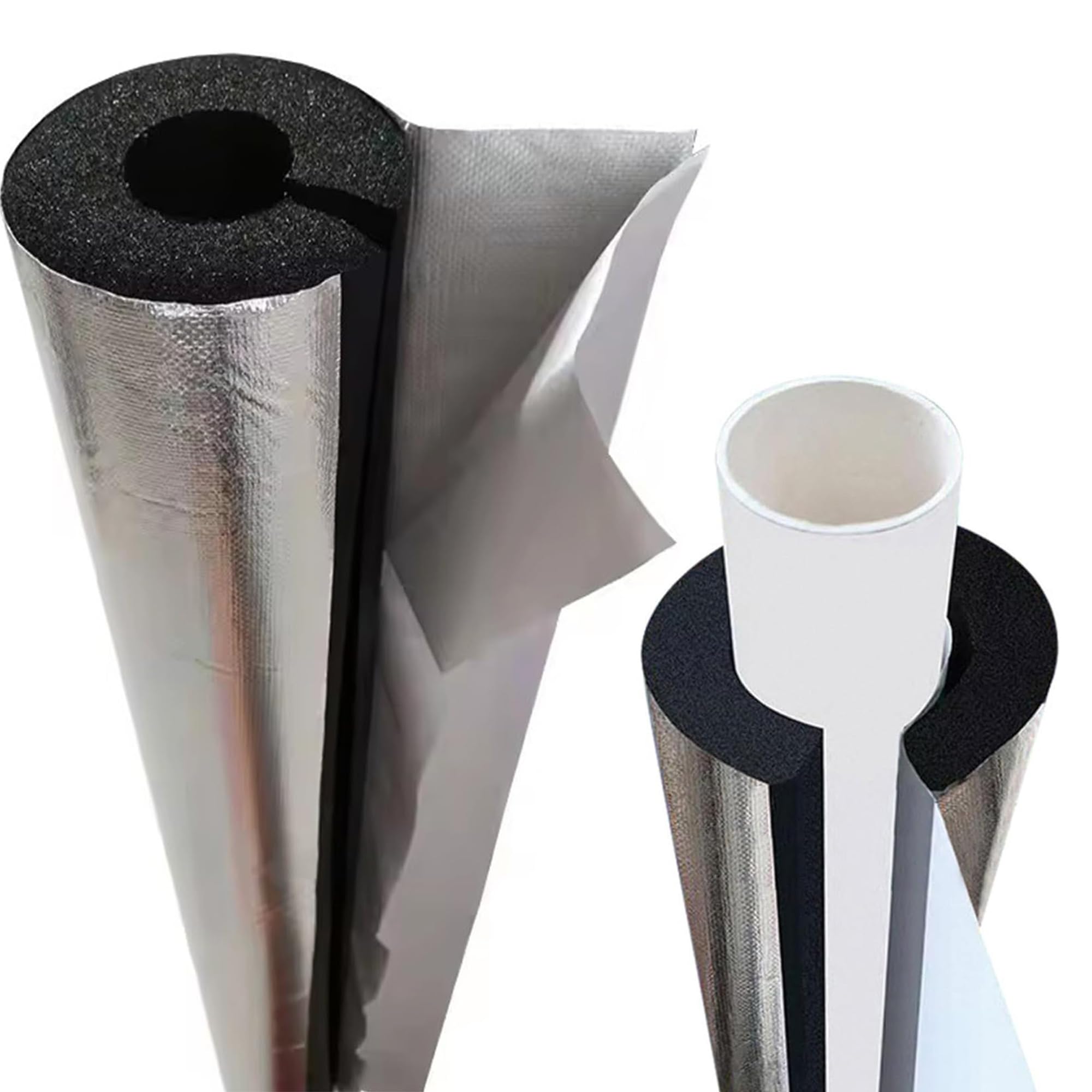 (ID)133mm x (T)30mm x (L)0.95m Papel de Aluminio Coquilla Aislante
