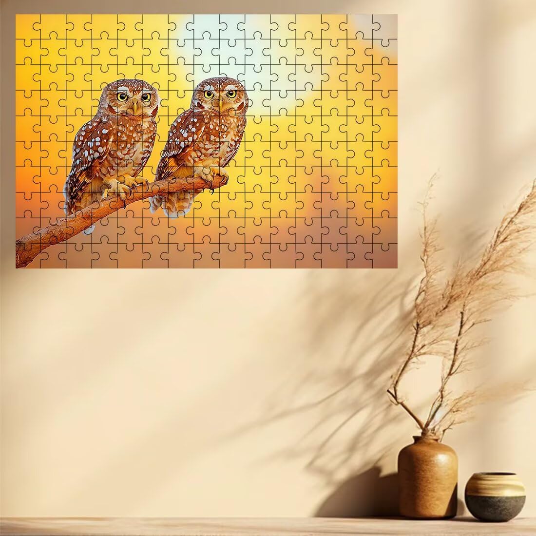 Puzzle dla dorosłych 5000, układanka sowa 5000 elementów dla dorosłych, niemożliwa łamigłówka, wymagająca gra dla całości, drewniane puzzle na prezenty dla kobiet, prezenty dla mężczyzn Motyw: zachód