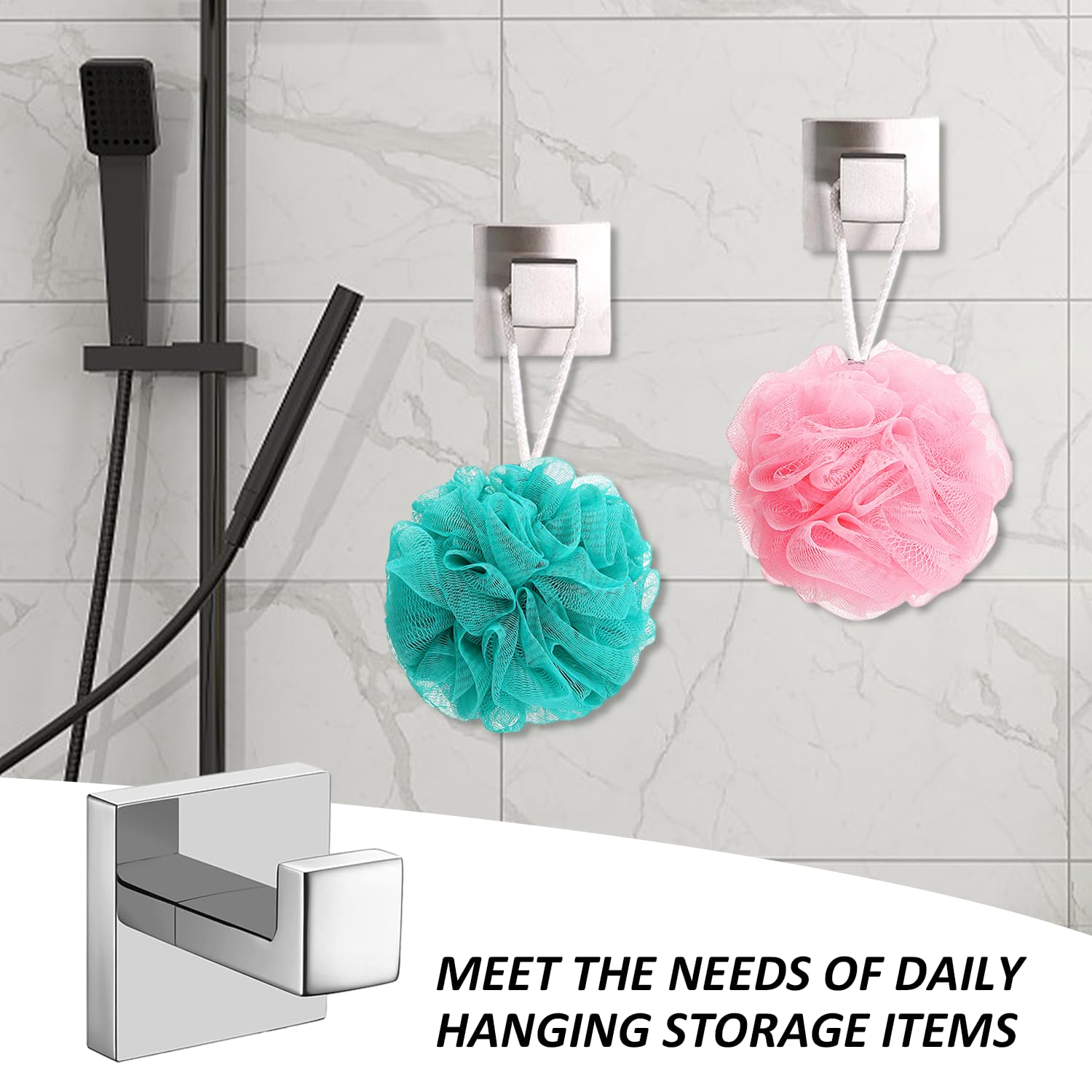 Crochets Muraux En Acier Inoxydable, Crochets Adhésifs Pour Salle De