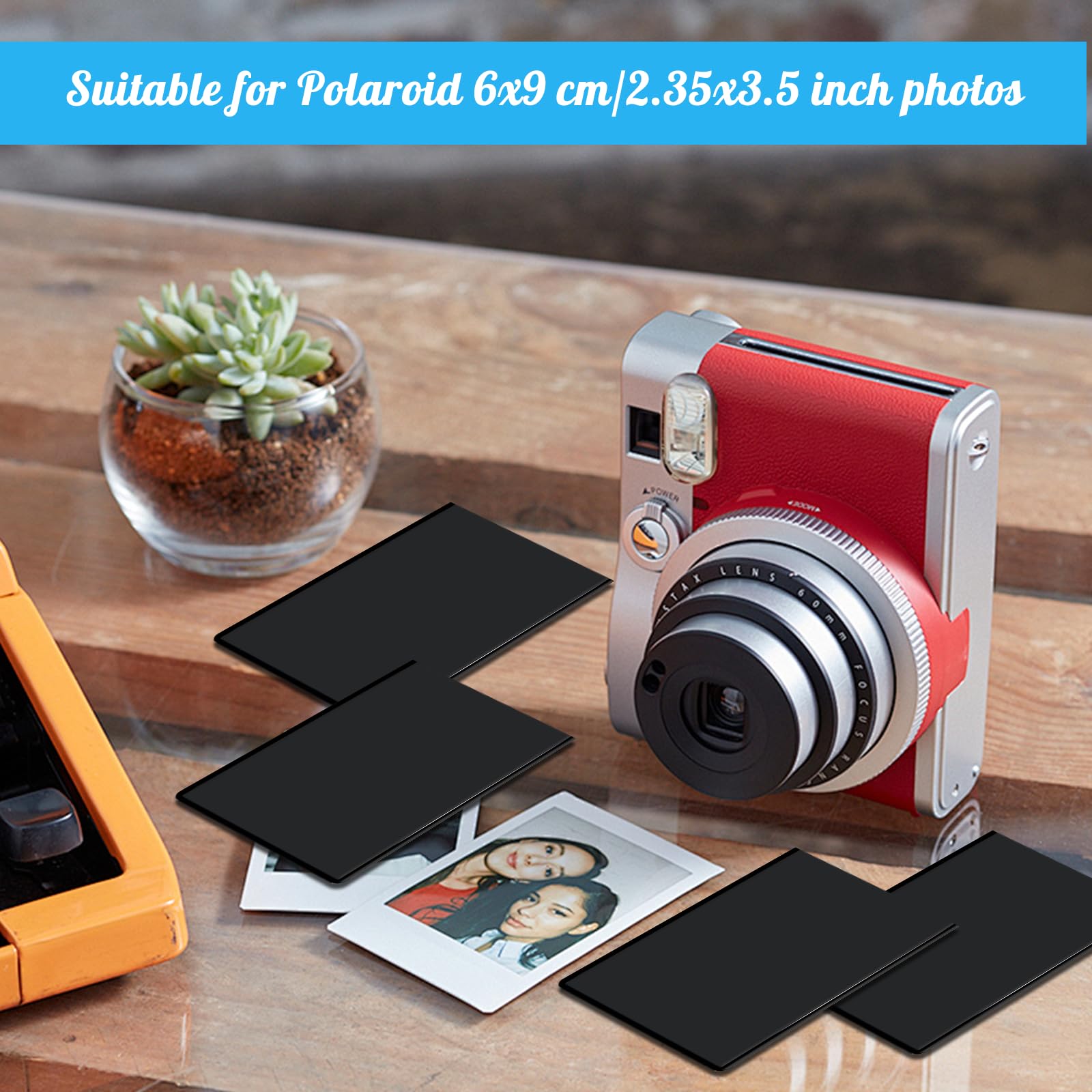 Aimant Frigo Polaroid FRETONBA 10 Cadres Photo Magnétiques Pour Frigo - Format Polaroid Instax Mini 9.5x6.5cm - Protection PVC Transparent Cadres Magnétiques Frigo