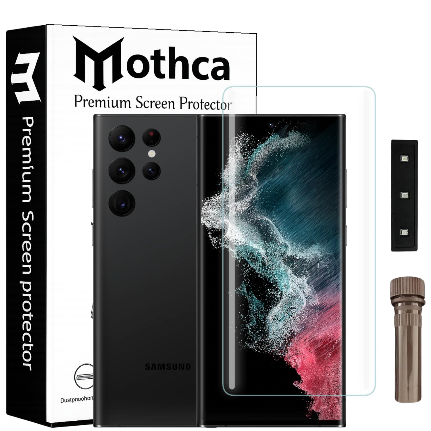Mothca Premium Curved UV Tempered Glass Screen Protector for Samsung Galaxy S22 Ultra | HD Clear | Full Screen Coverage (Pack of 1)-picture-26
