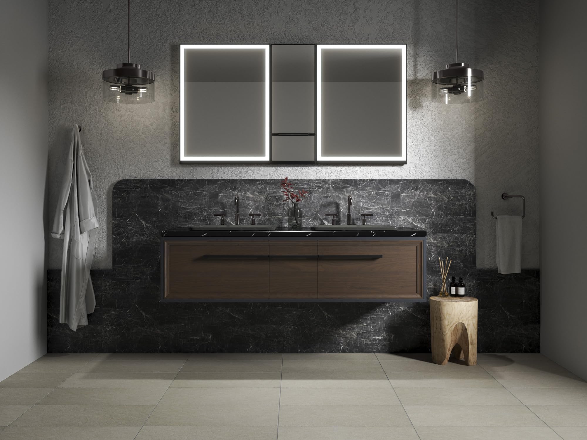 KOHLER K-33690-R-NA Collage Lighted Medicine Cabinet, 24